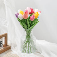 5/10Pcs Bouquet De Tulipes Artificiales PE Espuma Flores Falsas Para Decoración De Bodas Ceremonias Hogar Jardín Decoración De Fiesta - details 0