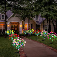 Luces Solares LED Impermeables De Flor De Azalea Para Jardín Patio Decoración De Camino Luz De Paisaje Exterior Regalo Decorativo Mejor - details 9
