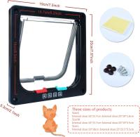 Solapa de gato, bloqueo manual de 4 vías, ahorro de energía, resistente a la intemperie, conveniente, perro pequeño, fácil de instalar y usar, versión mejorada - details 0