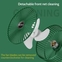 Ventilador plegable telescopico, mini ventilador de mesa recargable y flexible con 3 niveles de viento, 5W, Don Feliz - details 1