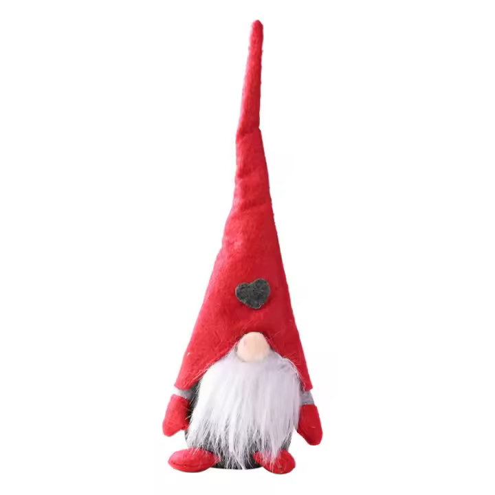 1PC Gnomes De Navidad De Peluche Decoraciones Diseño De Corazón Hecho a Mano Tomte Nisse Muñecos Sin Cara Para Regalos De San Valentín Y Agradecimientos - 1