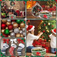 Bolsa De Almacenamiento Para Coronas Navideñas 24/30 Pulgadas Transparente PVC Foldable Contenedor De Árbol De Navidad - details 6