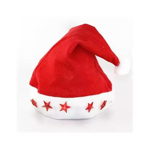 Gorro de Navidad con Luces LED 30x40cm - Adornos Navideños - 1