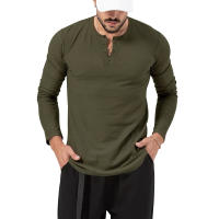 Camiseta de manga larga con cuello redondo de otoño para hombre, jersey holgado, camiseta informal de manga larga para hombre - details 28