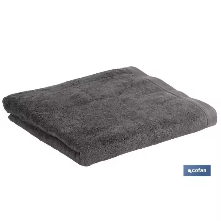 COFAN - Toalla de Lavabo | Modelo Piedra | Color Gris Antracita | 100 % Algodón | Gramaje 580 g/m² | Medidas 50 x 100 cm - 1
