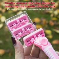Afeitadora Manual Para Mujer Con 4 Placas De Acero Inoxidable Seguridad Para Piel Neutra Sin Energía Eléctrica Ni Recargable - details 4