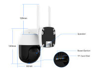 La cámara de seguridad inalámbrica Hiseeu 4K 8MP, con doble lente, zoom 8X, audio bidireccional, visión nocturna a todo color, detección de humanos, seguimiento automático, panorámica de 355° y inclinación de 90°, resistente al agua IP66 - details 18