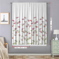 2PC Cortinas Para Decoración De Hogar Con Funda Floral Y Bolsillo Para Cepillo Para Cocina Café Sala De Estar Balcón Jardín Modernas De Poliéster - details 6