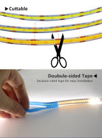 Tira De Luz LED COB 12V Alta Densidad 320LEDs/m RA90 Calidad Natureta Blanco Cálido Azul Frío Rojo Amarillo Rosa Flexible - details 5