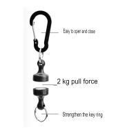 Porta Redes De Pesca Con Clip De Liberación Rápida Magnético Fuerte Y Lanyard De Acero Inoxidable Con Carabina De Aluminio Anticaída Para Exteriores - details 0
