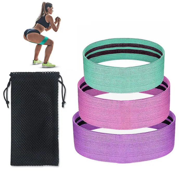 Set De 3 Bandas De Resistencia Para Deportes Y Fitness En Casa Yoga Pilates CrossFit Para Muslos Glúteos Y Piernes Adecuado Para Hombres Y Mujeres - 1