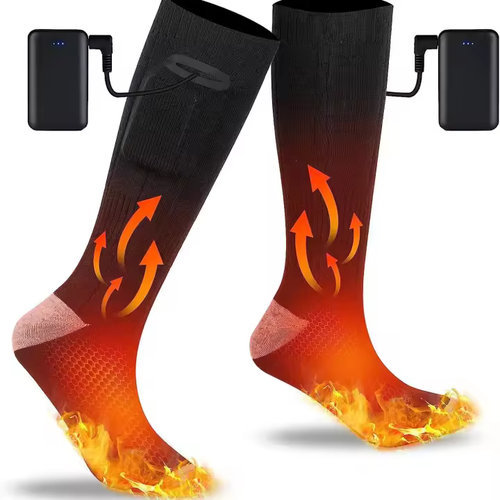 Calcetines Eléctricos con Batería recargable de 4000 mAh (catería no incluida), calcetines Calientes para hombre y Mujeres, adecuados para Esquí, senderismo y snowboard. - 1