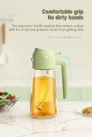 Botella De Aceite De Vidrio 470ml Dispensador De Spraying 2 En 1 Para Cocina BBQ Asado Picnic Herramientas - details 10