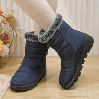 Botas De Nieve Impermeables Para Mujer Invierno Zapatos De Piel Sintética Talla Grande Antideslizantes Cálidas Botas De Tobillo Con Algodón - details 17