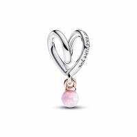 Charm Corazón Envuelto En Dos Tonos Plata de Ley S925- 783242C01 - details 0