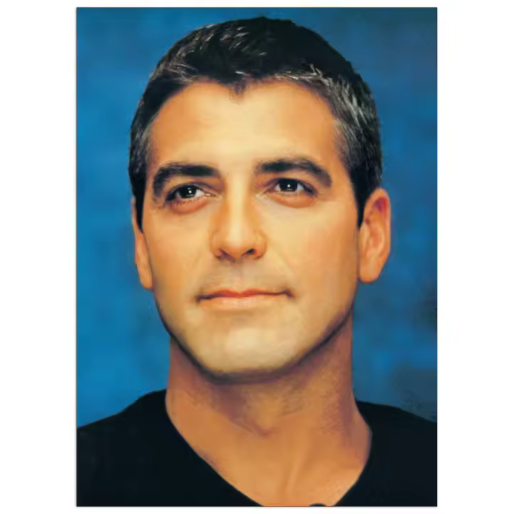 Panel decorativo De Película, Litó para Colgar. -George Clooney - Cm 57x80 - 1