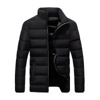Nueva Chaqueta De Invierno Para Hombre Con Cuello Erguido Y Cremallera Chaqueta De Algodón Gruesa De Manga Larga Tallas Grandes - details 1
