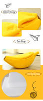 Cama De Gato En Forma De Plátano Cómoda Y Caliente Para Invierno Almohadilla Suave Para Perro Y Gato Juguete De Dormir Divertido Accesorios Para Mascotas Color Amarillo - details 3