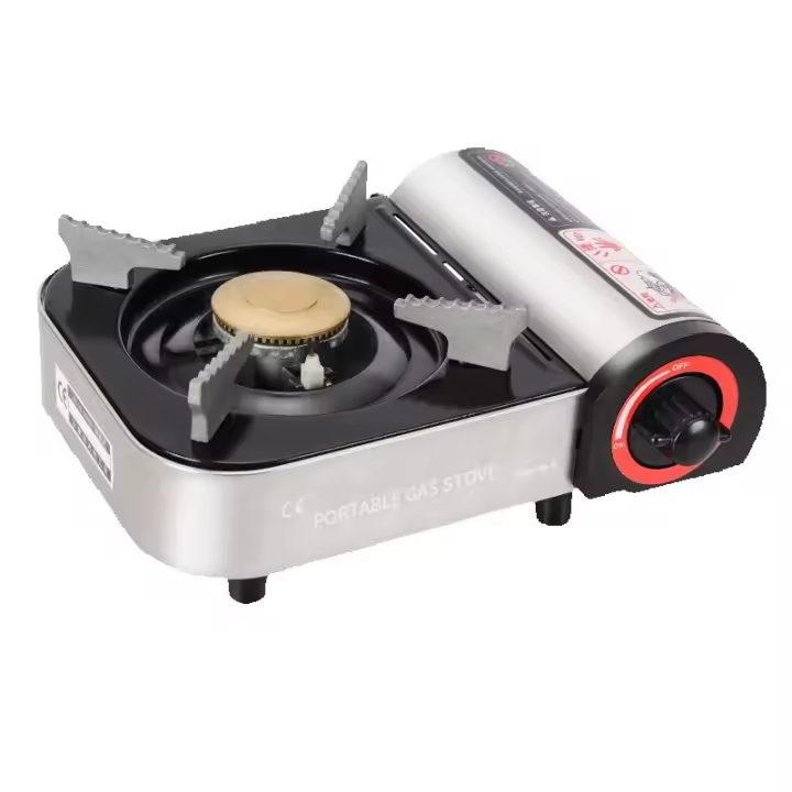 Mini estufa de gas, estufa de gas doméstica, estufa de gas para exteriores, estufa de gas portátil para automóviles, estufa de gas portátil para cocinar a gas en campamentos. Compatible con cartuchos o cilindros - 1