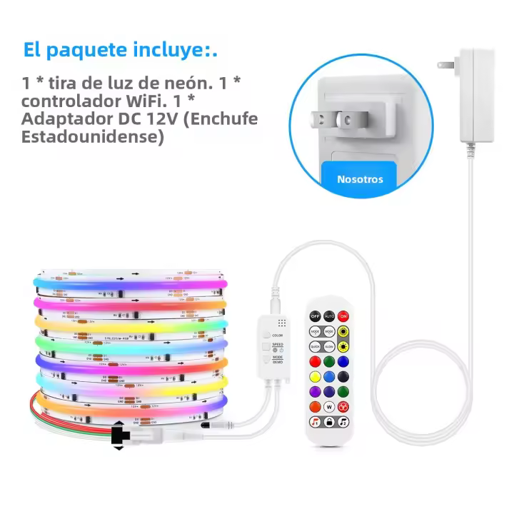 Tira De LED RGBIC Tuya Smart WIFI Flexible 12V IC Addressable WS2811 Para Alexa Google Control Por APP Luz Neón RGB Para El Hogar - 1