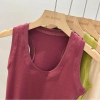 Camisola De Mujer 2025 Estilo Coreano Sólida Con Cuello Redondo Bajo Y Ribbed Basic Summmer Elasticado Slim Versátil - details 26