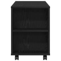 vidaXL Mueble TV ruedas madera ingeniería roble negro 102x34,5x43cm - details 4