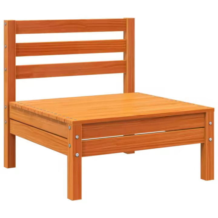 vidaXL Sofá de jardín sin reposabrazos madera maciza Douglas Marrón cera, Douglas natural, Impregnado natural Conjunto Terraza Muebles Jardín Exterior Juego de Muebles de jardín Mueble Jardín Exterior Muebles de Salon Exterior - 1