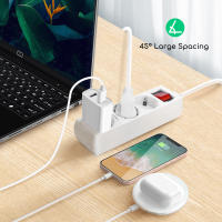Aigostar Regleta alargador de 2/3/4/5 enchufes con cable de 1,5 metros e interruptor. Color Blanco - details 1