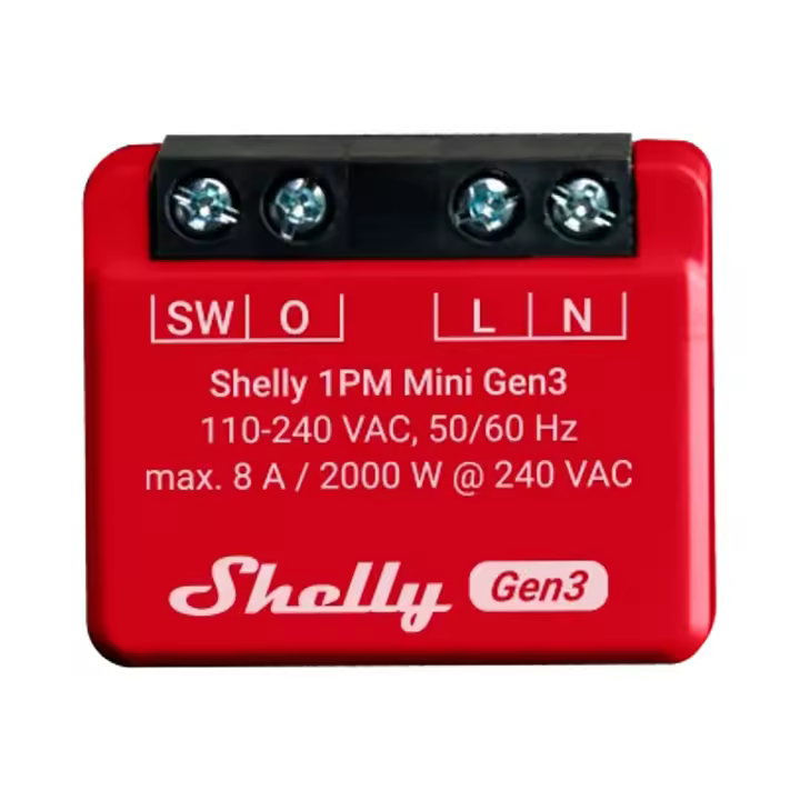 Shelly Módulo switch Mini 1PM Gen3 Wi-Fi BT - 1