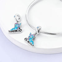 Colgante De Serie Trabajo Y Carrera En Color Plata Para Pulsera Pandora DIY Joyería Para Mujer Zirconia Metálica De Plata - details 53