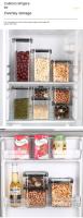 Juego De 5 Jars De Almacenamiento De Alimentos Sellados En Plástico Transparente Organizador De Cocina Multigrano Piletas Pilaables Resistentes Al Calor Y La Humedad Para Granos Secos Y Alimentos - details 8