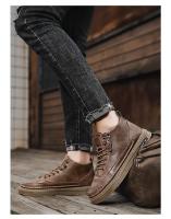 Botas De Cuero Para Hombre Alta Top Moda Algodón Zapatos De Tobillo Botines Casuales Negocios Exterior Zapatillas Nuevas Primavera/Otoño - details 8
