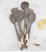 Utensilios De Cocina De Silicona Antiadherente Herramientas De Cocina Modernas Resistentes Al Calor Con Pátina Dorada - details 1