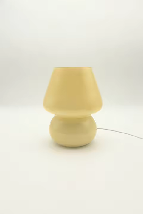Lámpara De Mesa Pequeña Y Exquisita Con Decoración De Hongos Diseñadora Italiana Vintage Luz Ambiental Para Dormitorio Lámpara De Vidrio Para Escritorio Y Bajera - 1
