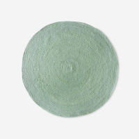 Alfombra de Yute Redonda Verde 90cm y 140Cm - Decoración Natural - details 1