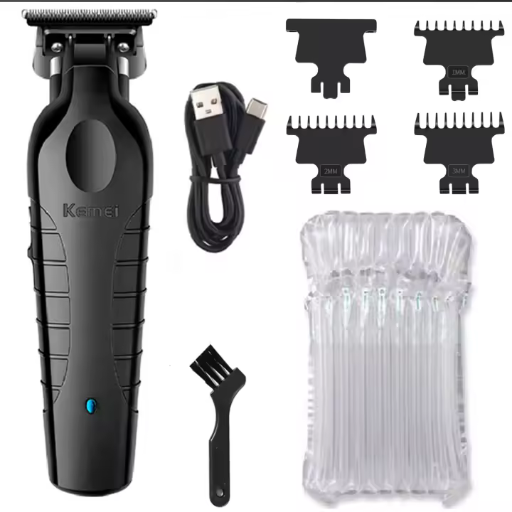 Cortador De Pelo Profesional Kemei 2299 Para Hombres Con Corte Cero Y Cuchilla T-Shaped Recargable Sin Cable Longitud Mínima Menos De 0.5mm - 1