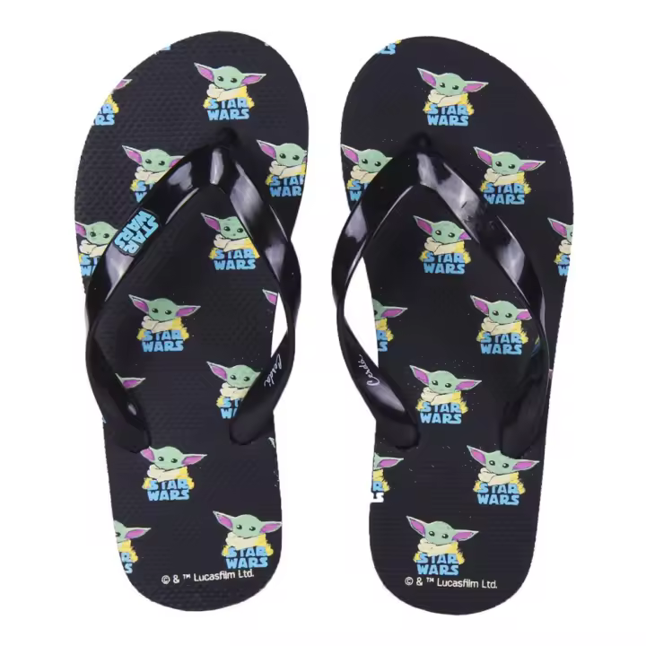 Chanclas Star Wars Negras con Estampados y Detalle en Relieve para Hombre - 1