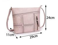 Bolso de hombro de cuero PU suave para mujer, bandolera Retro concremallera, bolso cruzado femenino de gran capacidad, bolso diario, 9 colores. - details 0