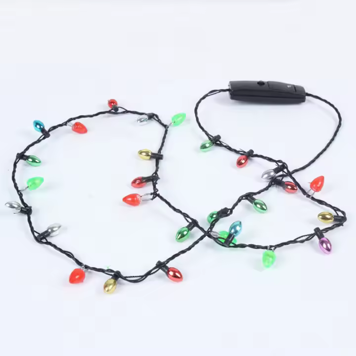 Collar De Luces LED Para Fiesta Navidad Halloween Boda Decoración De Fiesta Con 8 Luces LED Mini Collar De Luces Brillantes - 1
