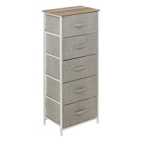 MUEBLE ALTO TISSA CON 5 CAJONES GRIS CLARO MARCA 5 FIVE - details 0