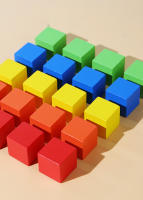 Bloques De Construcción De Madera Coloridas Para Niños Cubos De Madera Para Aprender Formas Y Colores Juguete De Pilastra Para Bebés Y Niños - details 11