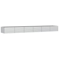 vidaXL Arriate de acero galvanizado plateado Dimensiones 160 x 80 x 45 cm,  240 x 80 x 77 cm,  240 x 40 x 77 cm y mas - details 5