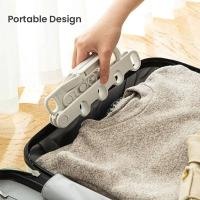 Estante De Secado De Ropa Plegable Con Cinco Agujeros Portátil Para Viajes Uso Doméstico Hoteles Dormitorios Con Gancho Universal - details 6