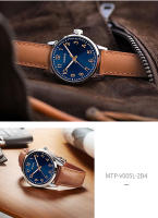 Reloj analógico hombre Casio MTP-V005L-2B4 40mm dial azul correa de cuero - details 0