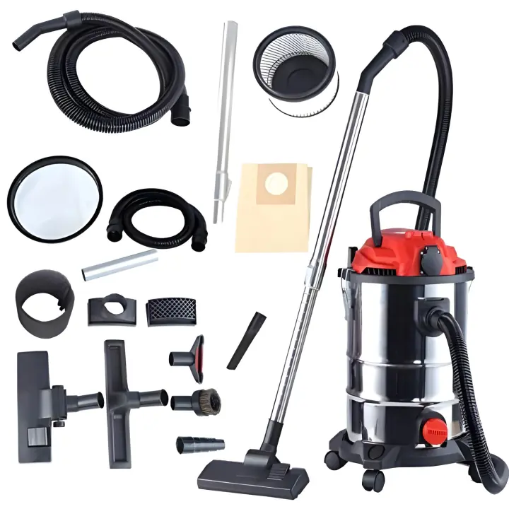 Adler Aspirador Industrial Profesional con Toma de Corriente 25L 3400W Gris/Negro - 1