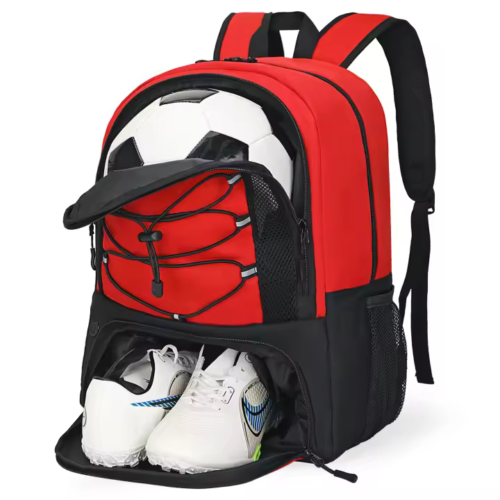 CA Mochila deportiva de fútbol de gran capacidad con compartimento para zapatos, mochila de tenis transpirable, bolsa de gran capacidad y ligera, - 1