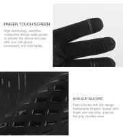 Guantes De Ciclismo Para Otoño Invierno Exterior Negro Táctil Antideslizante Para Gimnasio Fitness Running Y Motocicleta Unisex - details 12