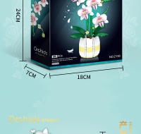 Bloques De Construcción Creativos Y Románticos Con Flor De Orquídea Set De Modelos De Flecos Regalo Para Adultos Y Niñas Decoración Del Hogar - details 4