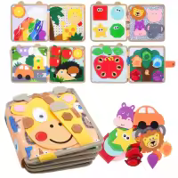 Libro Educativo De Tela Suave 3D Para Bebés Juguete Montessori De Primeros Años Desarrollo Cognitivo Colorido Y Educativo Para Niños - details 0