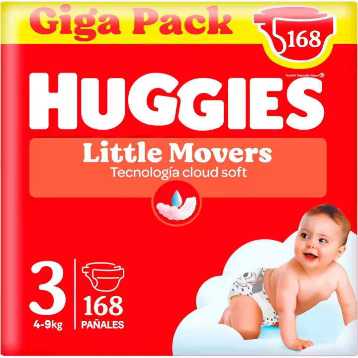 Pañales Huggies Little Movers Talla 3 (4-9 kg) Huggies - 1